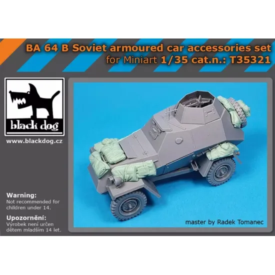 Black Dog T35321 1/35 Ba 64 B Soviet Armoured Car Accessories Set For Miniart
