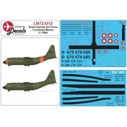 Lima November Decals 72-d12 1/72 Royal Danish Air Force C130h Old Colors