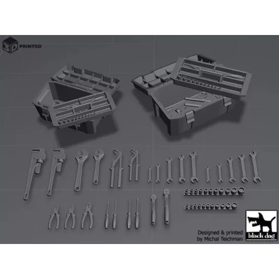 Black Dog M35009 1/35 Tools Toolboxes 54 2pcs