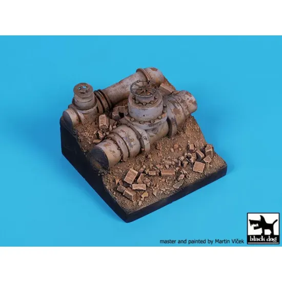 Black Dog Fd023 1/35 Pipes Base 60/60 Mm