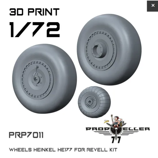 77propeller Prp7011 1/72 Wheels Heinkel He177 For Revell Kit