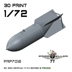 77propeller Prp7012 1/72 Sc 250 German Wwii Bombs 6 Pieces