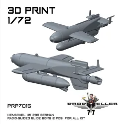 77propeller Prp7015 1/72 Henschel Hs 293 German Radio-guided Glide Bomb 2 Pcs For All Kit