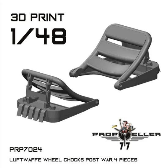 77propeller Prp7024 1/48 Luftwaffe Wheel Chocks Post War 4 Pieces