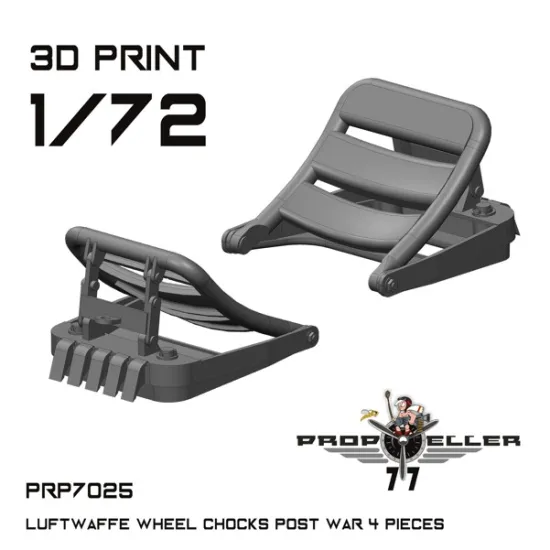 77propeller Prp7025 1/72 Luftwaffe Wheel Chocks Post War 4 Pieces