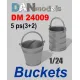 Dan Models 24009 1/24 Buckets 5 Ps 3/2