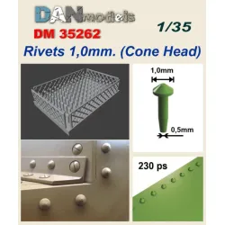 Dan Models 35262 1/35 Rivets 1/0mm 0/5mm Cone Head 230 Ps 3dprint