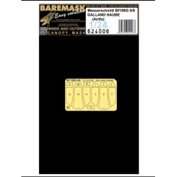 Hgw 624006 1/24 Bf109g-5/6 - Masks Custom-made Kit From Airfix Galland Hood Design