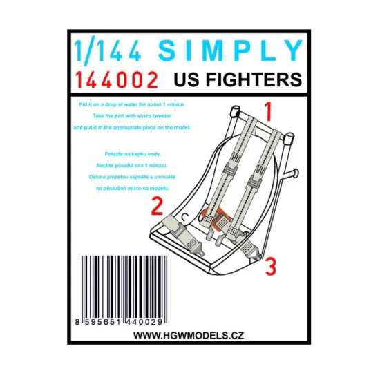 Hgw 144002 1/144 Us Fighters - Seatbelts Aircraft Accessories