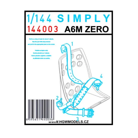 Hgw 144003 1/144 A6m Zero - Seatbelts Aircraft Accessories