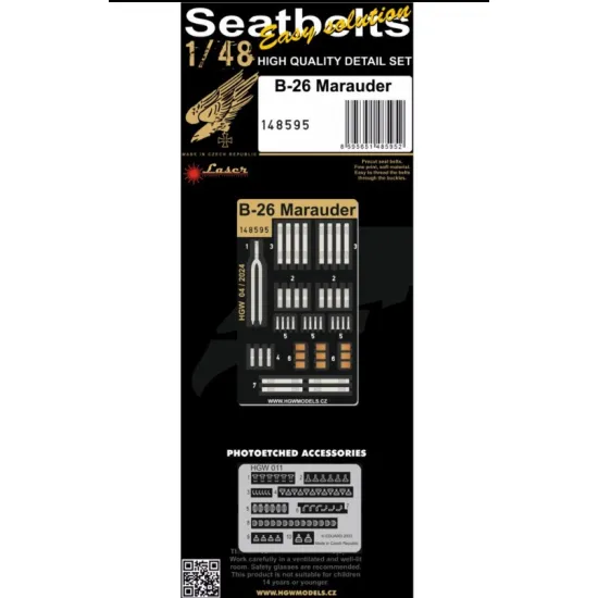 Hgw 148595 1/48 B-26 Marauder - Tracks Textile Belts