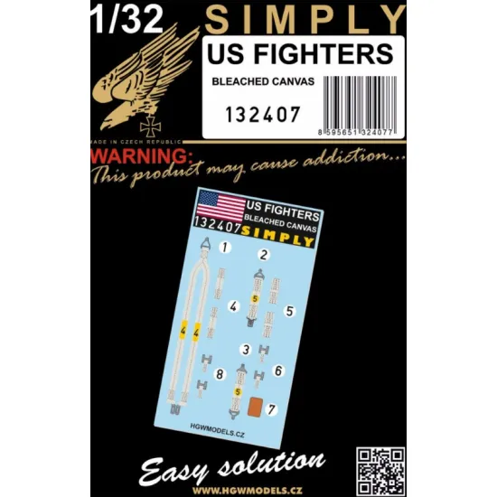 Hgw 132407 1/32 Us Fighters - Seatbelts Aircraft Accessories