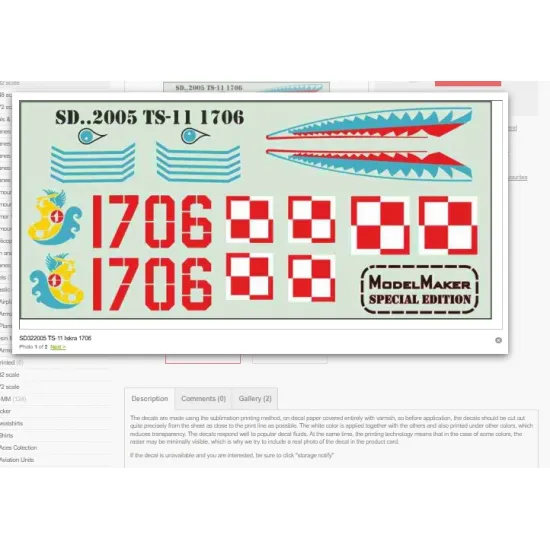 Model Maker Sd322005 1/32 Ts-11 Iskra 1706 Decal For Aircraft