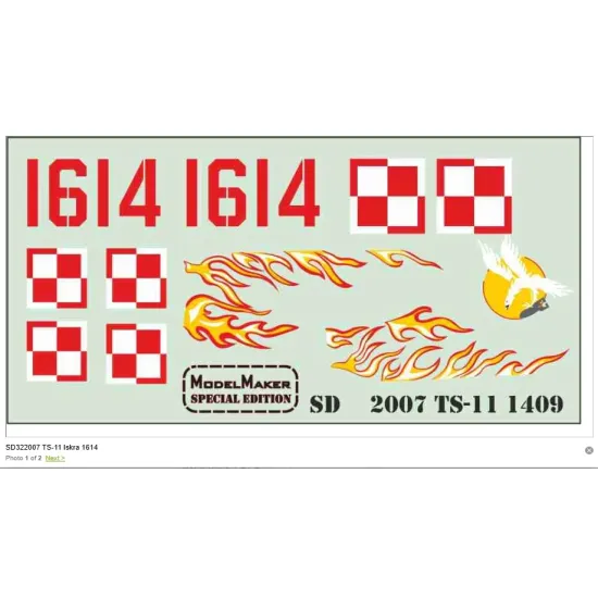 Model Maker Sd322007 1/32 Ts-11 Iskra 1614 Decal For Aircraft