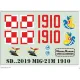 Model Maker Sd322019 1/32 Mig-21m 1910 Decal For Aircraft