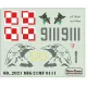 Model Maker Sd322021 1/32 Mig-21mf 9111 Decal For Aircraft