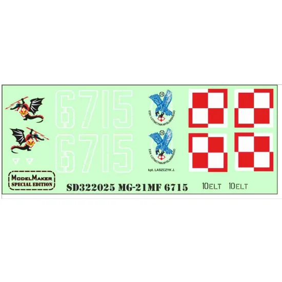 Model Maker Sd322023 1/32 Mig-21mf 7812 Kopia Decal For Aircraft