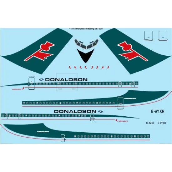 26decals 144-52 1/144 Donaldson Boeing 707-321 Laser Decal