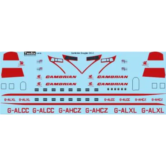 26decals 144-66 1/144 Cambrian Douglas Dc-3 Laser Decal For Aircraft