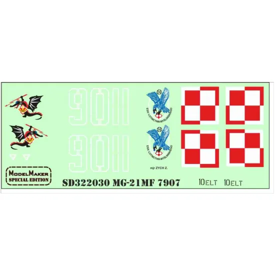Model Maker Sd322030 1/32 Mig-21mf 9011 Decal For Aircraft