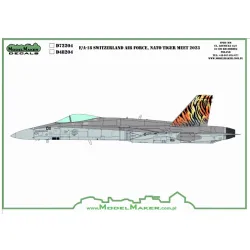 Model Maker Sd32204 1/32 F/A-18c Switzerland Air Force Nato Tiger Meet 2023 Decal For Aircraft