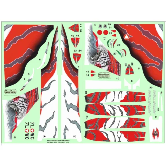 Model Maker Sd32216 1/32 Austrian Eurofighter Typhoon Nato Tiger Meet 2023 Decal For Aircraft
