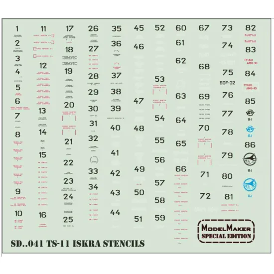 Model Maker Sd48041 1/48 Ts-11 Iskra - Stencils Kopia Decal For Aircraft