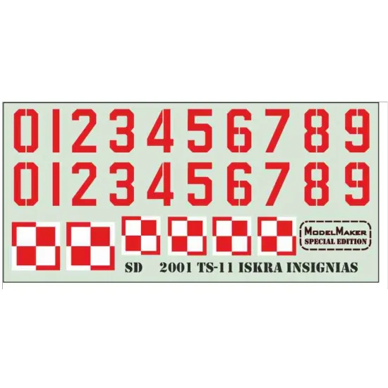 Model Maker Sd482001 1/48 Ts-11 Iskra Insignias Decal For Aircraft
