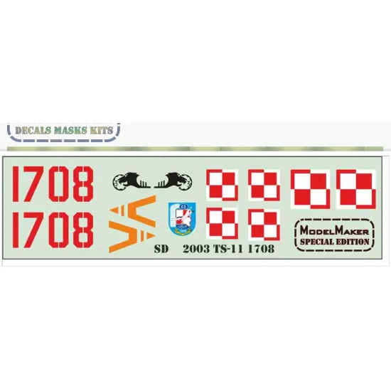 Model Maker Sd482003 1/48 Ts-11 Iskra 1708 Decal For Aircraft