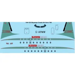 26decals 144-123 1/144 Skyways Hs-748 Laser Decal For Aircraft