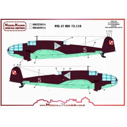 Model Maker Sd722014 1/72 Pzl-37 Bii- 72 118 Decal For Aircraft