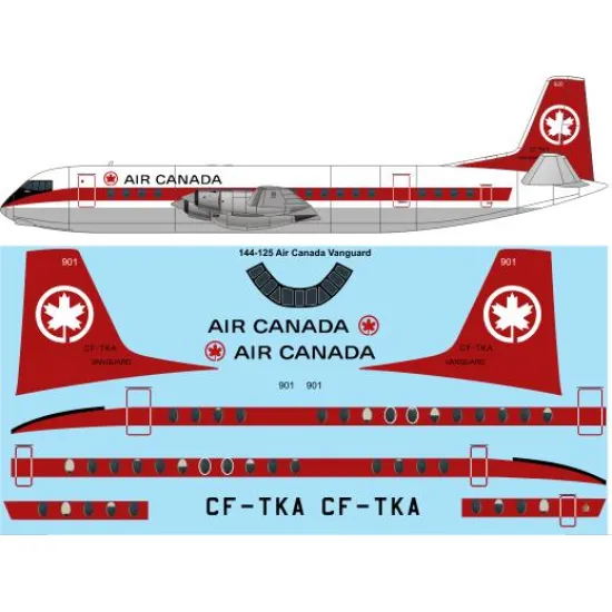 26decals 144-125 1/144 Air Canada Vanguard Laser Decal For Aircraft