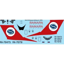 26decals 144-133 1/144 Samara Ilyushin Il-76 Laser Decal For Aircraft