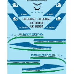 26decals 144-135 1/144 Uzbekistan Ilyushin Il-86 Laser Decal For Aircraft