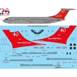 26decals 144-141 1/144 Raf 40th Vc10 Laser Decal For Aircraft