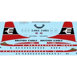26decals 144-181 1/144 British Eagle Britannia 300 Laser Decal For Aircraft