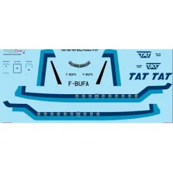 26decals 144-186 1/144 Tat Blue Fokker F-27 Laser Decal For Aircraft