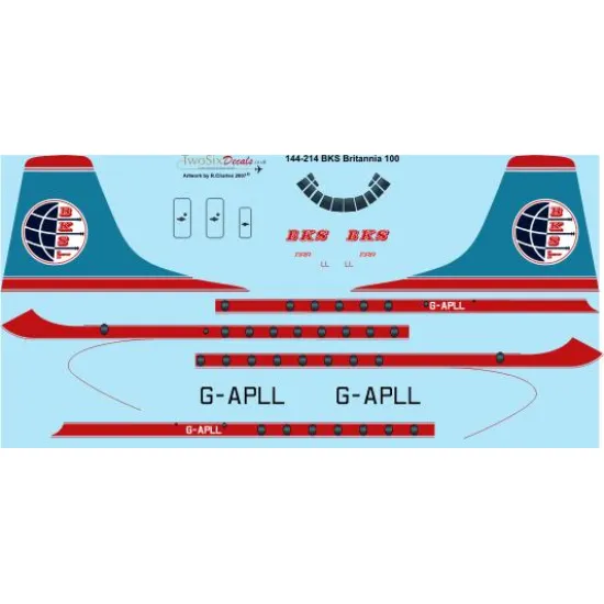 26decals 144-214 1/144 Bks Britannia 100 Laser Decal For Aircraft