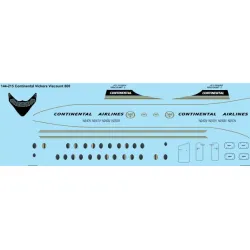26decals 144-215 1/144 Continental Viscount 800 Laser Decal For Aircraft