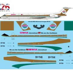 26decals 144-232 1/144 Bwia Early Md-80 Laser Decal For Aircraft