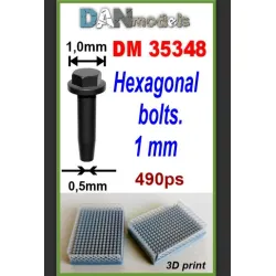 Dan Models 35348 1/35 Hexagonal Bolts 1mm 490ps 3d Print