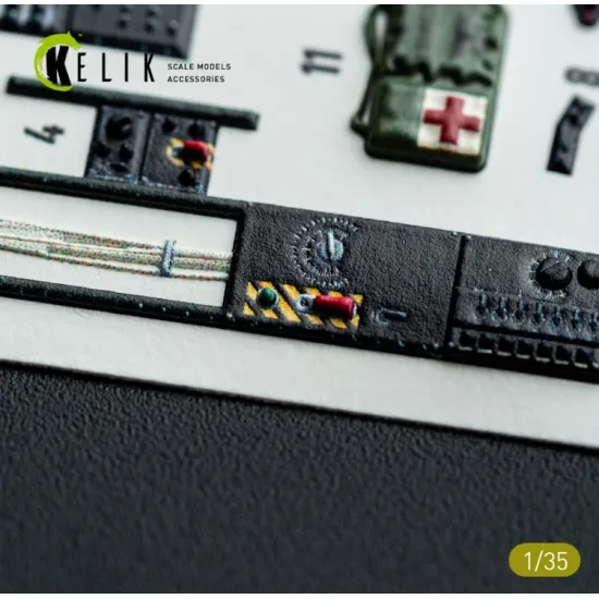 Kelik K35038 1/35 S-64e Skycrane - Interior 3d Decals For Icm Kit