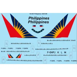 26decals 144-261 1/144 Philippines Airbus A340-300 Laser Decal For Aircraft