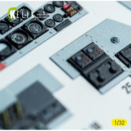 Kelik K32048 1/32 F-4c - Interior 3d Decals For Tamiya Kit