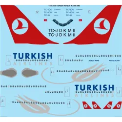 26decals 144-262 1/144 Turkish Airbus A340-300 Laser Decal For Aircraft