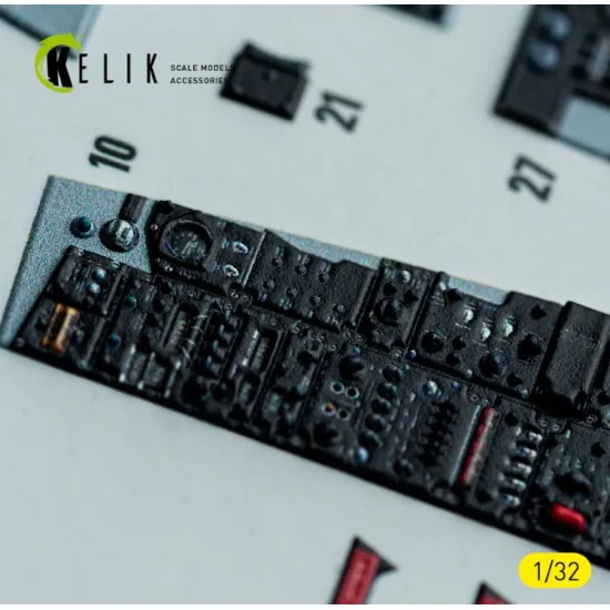 Kelik K32049 1/32 F-4d - Interior 3d Decals For Tamiya Kit