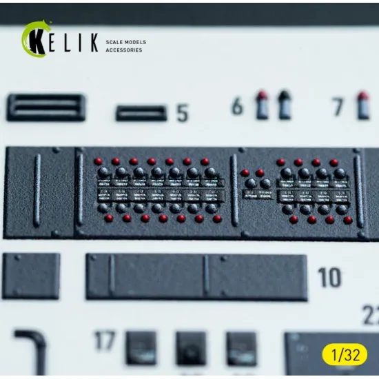 Kelik K32050 1/32 Ju-87d - Interior 3d Decals For Hasegawa Kit