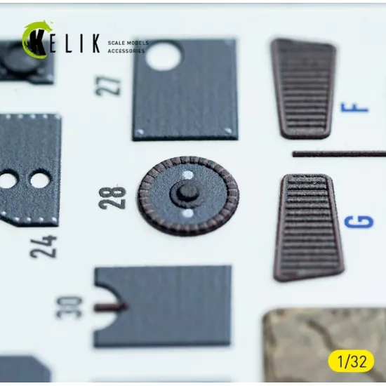 Kelik K32050 1/32 Ju-87d - Interior 3d Decals For Hasegawa Kit