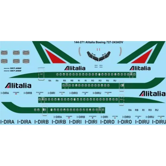 26decals 144-271 1/144 Alitalia Boeing 727-200 Laser Decal For Aircraft