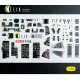 Kelik K32053 1/32 F-14a - Interior 3d Decals For Tamiya Kit